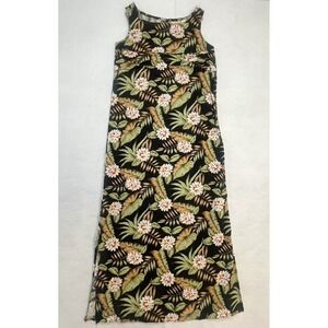 White Stag Tropical Floral Maxi Dress Women's Sleeveless Size Small
